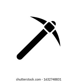 Mining pickaxe, vector icon. Mining cryptocurrency symbol illustration.