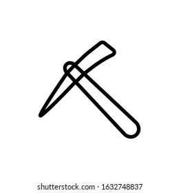 Mining pickaxe, vector icon. Mining cryptocurrency symbol illustration.