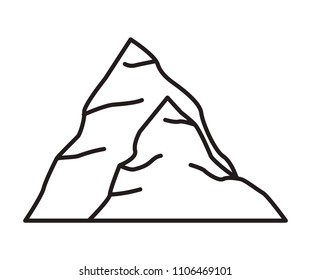 mining rock isolated icon