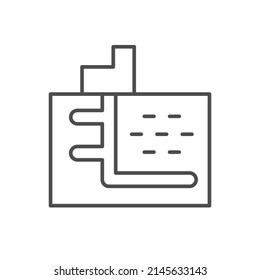 Mining shaft line outline icon