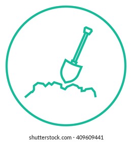 Symbol der Bergwerksschaufel.