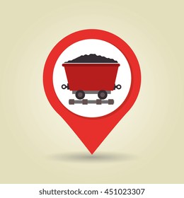 mining signal isolated icon design, vector illustration  graphic 