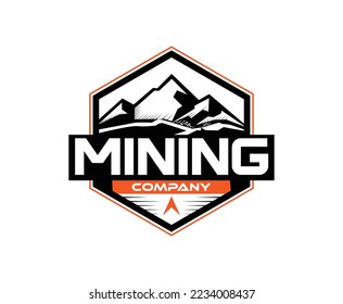 Mining Site Business Logo Design Template