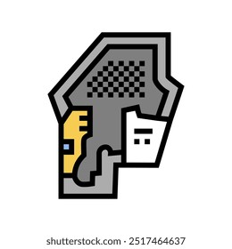 Sitio de minería Plan de color icono Vector. sitio de minería signo de Plan. ilustración de símbolo aislado