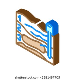 mining site plan isometric icon vector. mining site plan sign. isolated symbol illustration