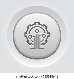 Mining Technology Icon. Modern computer network technology sign. Digital graphic symbol. Concept design elements.