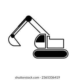 Mining Things Icon (Excavator), True Black Icon