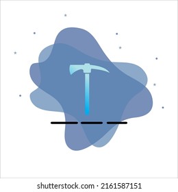 Mining Tools Icon Design, With Background
