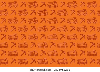 Mining tools pattern for industrial backgrounds