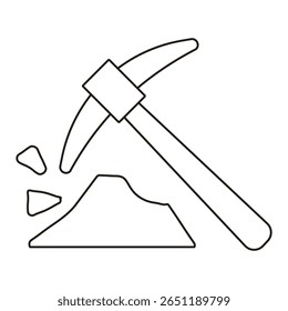 Mining tools are used to extract resources from the earth at various locations
