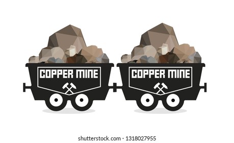 Mining Trolley Full Of Copper