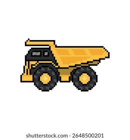 mining truck draw pixel art