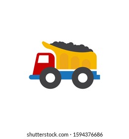 Mining truck icon design template vector isolated