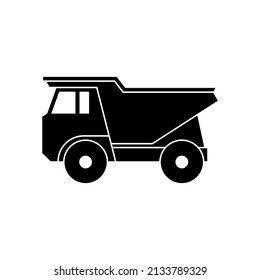 Mining truck icon design template vector isolated illustration