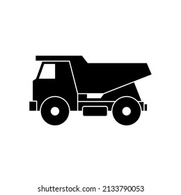Mining truck icon design template vector isolated illustration