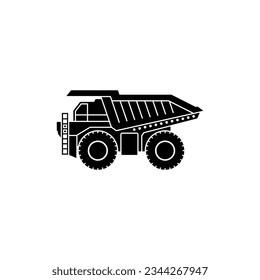 mining truck icon vector illustration