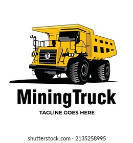 Mining Truck image illustration editable for logo business