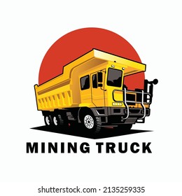 Mining Truck image illustration editable for logo business