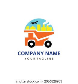 mining truck for mining and oil company logo
