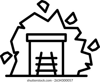 Mining Tunnel New Creative Icon Design Vector