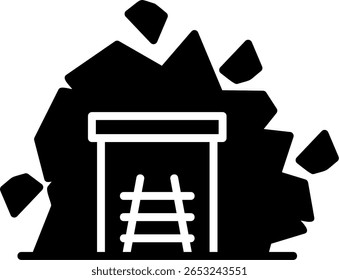 Mining Tunnel New Creative Icon Design Vector