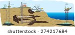 Mining types - vector illustrations.