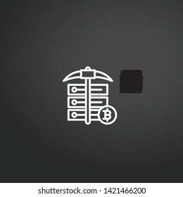 Mining vector icon. Mining concept stroke symbol design. Thin graphic elements vector illustration, outline pattern for your web site design, logo, UI. EPS 10.