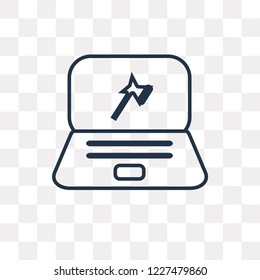 Mining vector outline icon isolated on transparent background, high quality linear Mining transparency concept can be used web and mobile
