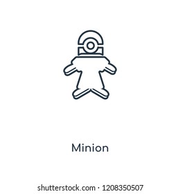 Minion concept line icon. Linear Minion concept outline symbol design. This simple element illustration can be used for web and mobile UI/UX.