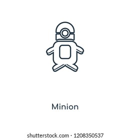 Minion concept line icon. Linear Minion concept outline symbol design. This simple element illustration can be used for web and mobile UI/UX.