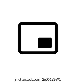 Miniplayer icon symbol. media interface
