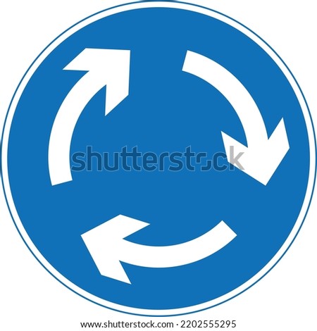 Mini-roundabout (roundabout circulation - give way to vehicles from the immediate right), The Highway Code Traffic Sign, Signs giving orders, Signs with red circles are mostly prohibitive. Plates belo