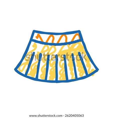 miniskirt doodle icon sketch vector. miniskirt sign. isolated symbol illustration