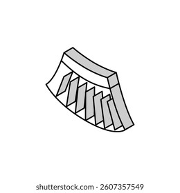 miniskirt isometric icon vector. miniskirt sign. isolated symbol illustration