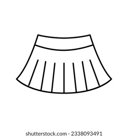 miniskirt line icon vector. miniskirt sign. isolated contour symbol black illustration