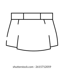 miniskirt line icon vector. miniskirt sign. isolated contour symbol black illustration