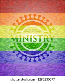 Ministry lgbt colors emblem 