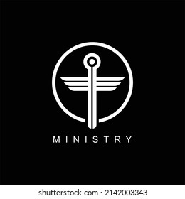 Ministry Logo Design With Cross Design Concept In Circle