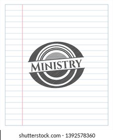 Ministry pencil effect. Vector Illustration. Detailed.