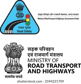  Ministry of Road Transport and Highways logo symbol, Government of India emblem, infrastructure development, national highways, transportation policy, Indian roads.