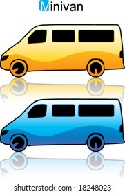 Minivan Car glossy illustration