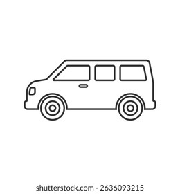 Minivan car icon isolated on white background. Vehicle symbol modern, simple, vector, icon for website design, mobile app, ui. Vector Illustration
