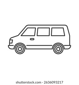 Minivan car icon isolated on white background. Vehicle symbol modern, simple, vector, icon for website design, mobile app, ui. Vector Illustration
