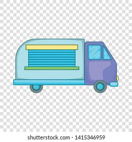 Minivan family car icon. Cartoon illustration of minivan family car vector icon for web design