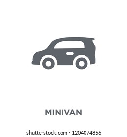 minivan icon. minivan design concept from Transportation collection. Simple element vector illustration on white background.