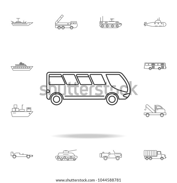 Minivan icon.\
Detailed set of transport outline icons. Premium quality graphic\
design icon. One of the collection icons for websites, web design,\
mobile app on white\
background