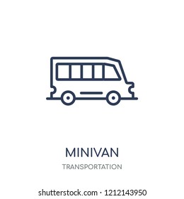 minivan icon. minivan linear symbol design from Transportation collection.