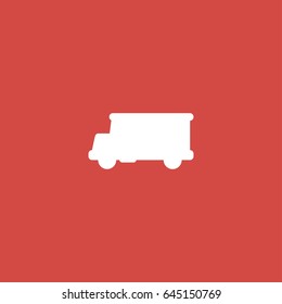 minivan icon. sign design. red background