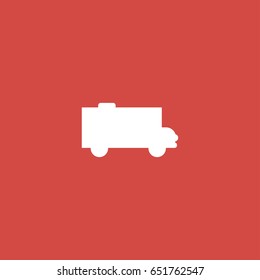 minivan icon. sign design. red background