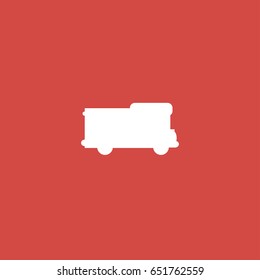 minivan icon. sign design. red background